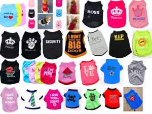 Various Pet Puppy Small Dog Cat Pet Clothes Dress Vest T Shirt Apparel Clothes - Picture 1 of 177