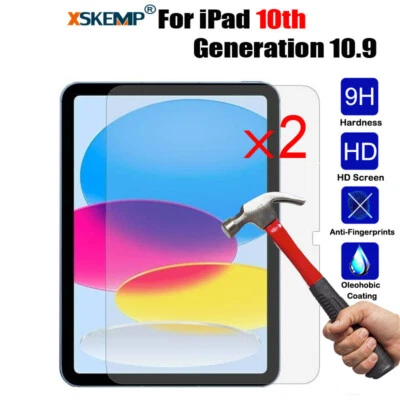2Pcs Tempered Glass Glossy Screen Protector For iPad 10th Generation 10.9 2022 - Image 1 of 4