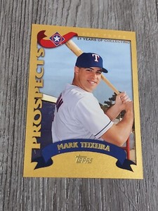 MARK TEIXEIRA 2002 TOPPS TRADED GOLD PAPER ROOKIE CARD.#900/2002.RANGERS.