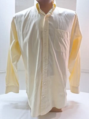 Jos A Bank Hombre Colección Ejecutiva Algodón Amarillo Claro Oxford Manga Larga... Foto 1 de 4
