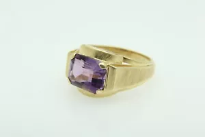 Wunderschöner Ring 14 Karat, 585 Gold mit einem großen Amethyst 10 x 8 mm, 5,24g - Bild 1 von 4