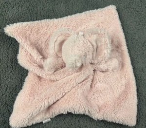 Oobles Pink Elephant Baby Lovey Security Blanket Soft Fluffy Plush Toy 15” - Picture 1 of 11