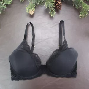 Reggiseno Natori Taglia 32D Nero Imbottito Ferretto Chiusura Regolabile Schiena - Foto 1 di 11