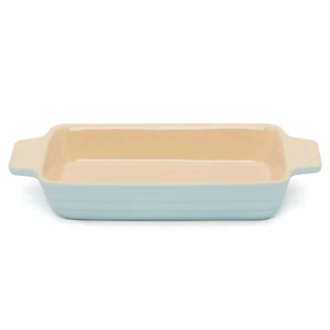 NEW Chasseur La Cuisson Rect. Baking Dish Medium Duck Egg Blue - Picture 1 of 2