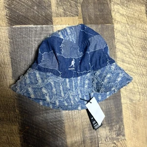 KANGOL Fischerhut Kappe Patchwork blau Denim Baumwolle Gr. S / 55 cm - Bild 1 von 4