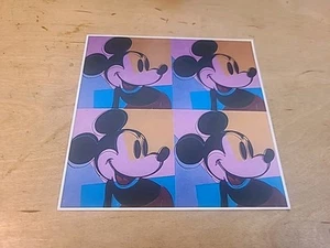 ANDY WARHOL Mickey Mouse Gallery Exhibition Announcement Card Modernism 1982 - Picture 1 of 2