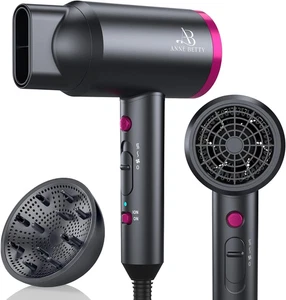 Secador de Pelo Iónico con Difusor, Potente Secador 1800W para Mujer y Hombre, Rápido- - Imagen 1 de 11