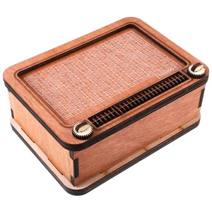Wooden Money Box Child Jar Kids Cute Animal Coin Bank Piggy Radio - Imagen 1 de 12