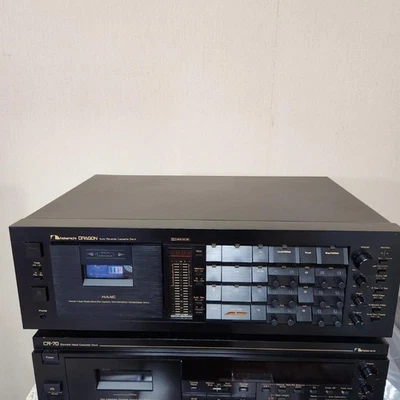 NAKAMICHI DRAGON Auto Reverse Cassette Deck Black Vintage Japan Fully Working - Image 1 of 4