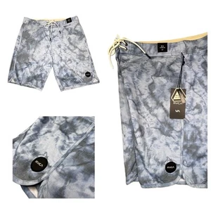 RVCA Board Shorts Men’s Size 32 Arch Trunk Surf Swim Trunks Stretch Blue Gray - Picture 1 of 9