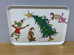 Dr Seuss Grinch Christmas Tree Melamine Serving Tray Platter 13x9 Vandor Hobby - Picture 1 of 8