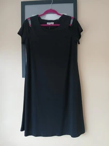 New with Tags Ronni Nicole Dress Black Stretchy Cold Shoulder Style Size 14 - Picture 1 of 2