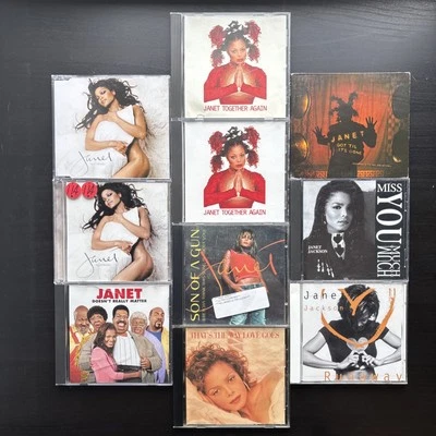 Janet Jackson 10 CD SINGLES LOT - Son of a Gun US PROMO/ Miss You Much + - Image 1 of 4