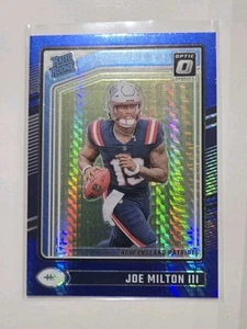 2024 Donruss Optic Joe Milton III Rated Rookie Card Blue Hyper #255 RC Patriots - Picture 1 of 2