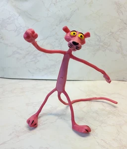 Modellino in gomma posabile pieghevole Pantera rosa anni 70 | Vintage Mirisch Geoffrey - Foto 1 di 6