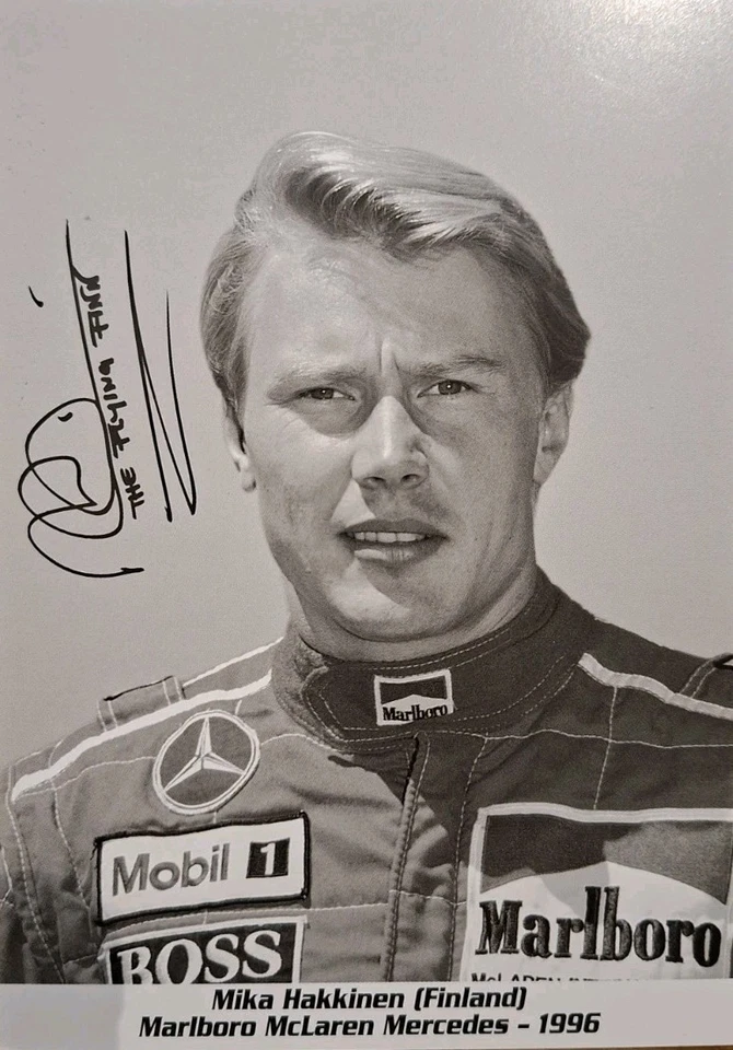 Autogrammkarte Mika Häkkinen McLaren Mercedes 1996 - Bild 1 von 1