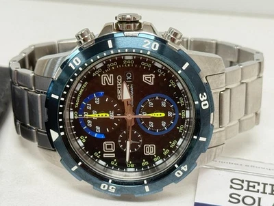 SEIKO SSC637 Jimmie Johnson Special Edition Solar Chronograph Men's Watch 44mm - Image 1 of 4