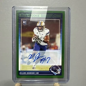 2024 Panini Score DILLON JOHNSON "GREEN" Autograph Rookie Card Auto RC #301 - Bild 1 von 2