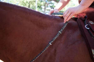 Redini a botte Martha Josey annodate bianche e nere 003-12-BKWH - Foto 1 di 1