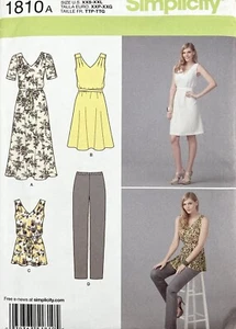 Simplicity 1810 Womens Dress Tunic Pants Pattern Size XXS-XXL Uncut - Picture 1 of 2