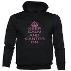 Keep Calm & Canter Pony Horse Riding Girls Funny Kids Hoodie