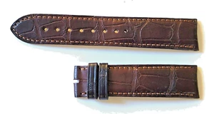 Authentic H. Moser & Cie Brown Leather Watch Strap 20/19 mm, 74 + 113mm OEM - Picture 1 of 2