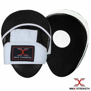 MAXSTRENGTH Focus Pads Hook Jab Mitts Boxe MMA Arti Marziali UFC Fight Training - Foto 1 di 8