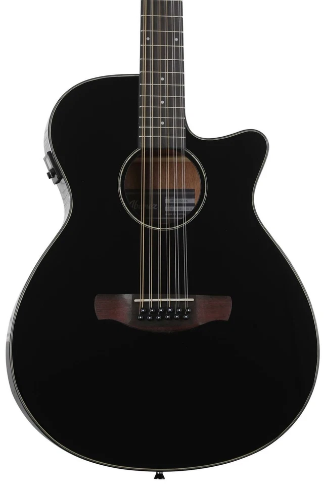 Ibanez AEG5012BK 12-String Acoustic Electric Guitar - Black