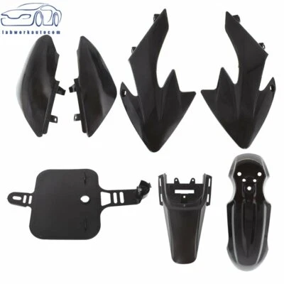 Carenado de guardabarros de plástico negro para Honda XR50 CRF50 SDG SSR 107 125 Dirt Pit Bike Foto 1 de 4