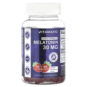 Melatonin Gummies, Natural Strawberry, 30 mg, 60 Gummies - Picture 1 of 2