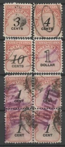 No: 61917 - USA - "BACK OF BOOK" - POSTAGE DUE - LOT OF 8 OLD STAMPS!! - Picture 1 of 1