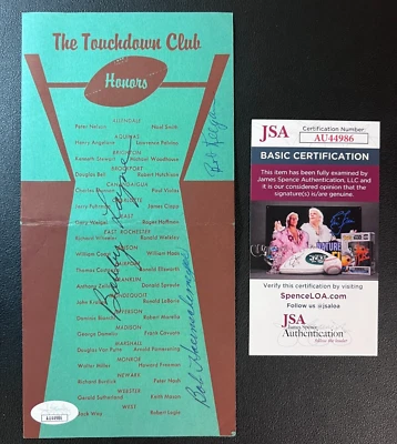 Bobby Layne/Bob Keegan/Etc. Signedx3 Program JSA Cert. NFL/MLB Club Honors RARE! - Image 1 of 4
