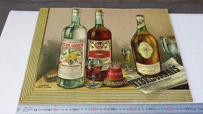 Ancien rare carton publicitaire boissons apéritif BEGUIN GOUBERT - Photo 1/4
