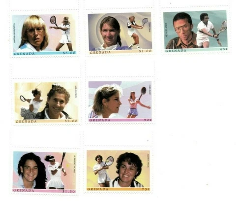 Grenada - 1998 - Tennis Stars - Set Of 7 Stamps - MNH Cover