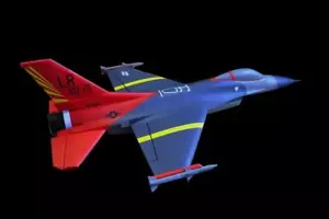 F 16 Fighting Falcon EPO 550mm rot PNP RC Impeller Flugzeug Jet - Bild 1 von 1