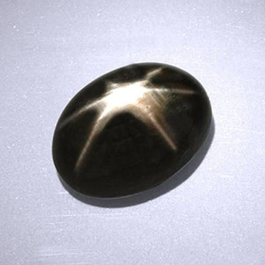 10x8 10mm x 8mm Flat Low Dome Oval Black Star Sapphire Cabochon Cab Gem EBS200 - Image 1 of 1