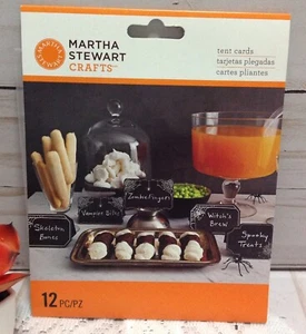 Martha Stewart Crafts HALLOWEEN Tent Cards Gothic Lace Place Cards Set of 12 - Picture 1 of 2