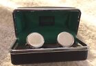 New Cracked Pepper Gold Round Cufflinks New In Box Fast Shipping