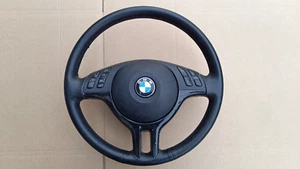 BMW E46 E39 E38 ORIGINAL OEM CUERO NEGRO VOLANTE DEPORTIVO - Imagen 1 de 10