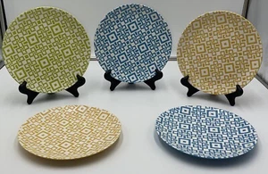 Crate and Barrel Geometric Luncheon Plates Kate Spain - Picture 1 of 7