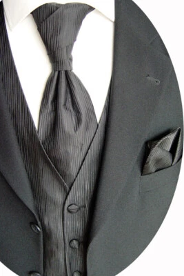 Beytnur Hochzeitsweste Plastron, Einstecktuch, Krawatte Nr31.2 Gr 44-62 & 90-114