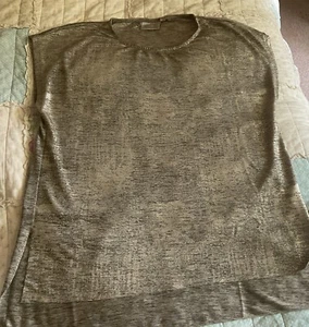 Dantelle Women Short Sleeve Top Shirt shine copper graphic Size Medium - Picture 1 of 3