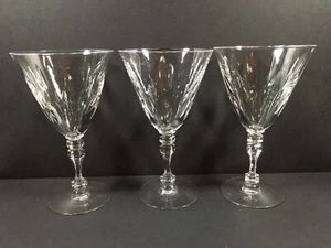 Vintage Cut Crystal Wine Or Martini Glasses Lot Of 3 Elegant Stemware - Picture 1 of 6