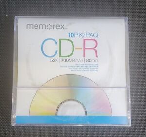 Memorex CD-R 10 Pk 52X 700 MB 80 MM SEALED