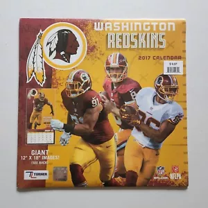 Calendario de pared 2017 NFL Washington Redskins imágenes de 12" x 18" - nuevo, sellado - Imagen 1 de 7