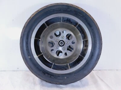 Harley Davidson Dyna Softail & Sportster 883 & 1200 Cast Rear Rim Wheel w/ Tire - Image 1 of 4