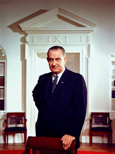 Lyndon Johnson Standing Portrait Oval Office Chair Photo Poster Art Print