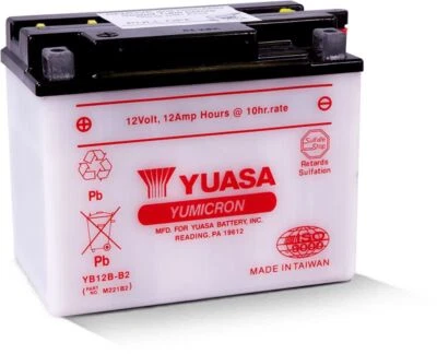 Batería convencional Yuasa YB12BB2 12V para Suzuki GS450GA Suzukimatic 1983-88 Foto 1 de 4