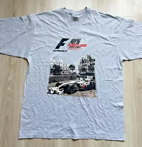 Grand Prix Formula 1 Monaco 2009 T-Shirt Size XL Jerzees Grey Racing Cars Moto - Picture 1 of 11