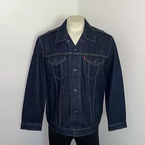 LEVIS MENS BLUE DENIM BIKER JACKET 723340134 - Picture 1 of 5